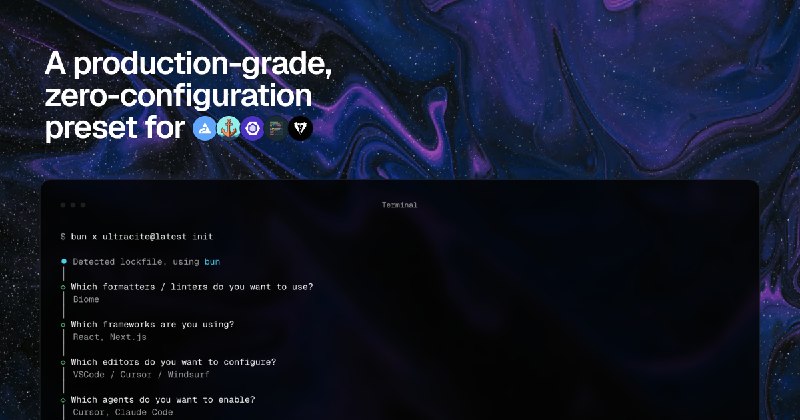 Ultracite — The linter and formatter for agentic development